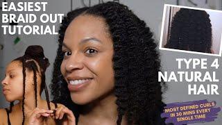 Simple BRAID OUT on Type 4 Natural Hair | Easy Natural Hair Care 101 Tips and Tutorial