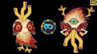 Owlesque - Sound and Animation & Comparison / Breeding (My Singing Monsters) 4k