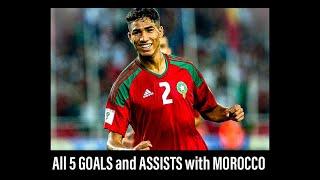 All Goals and Assists Achraf Hakimi with morocco Lions Atlas 