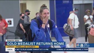 ‘Woohoo!’: Ana Zolotic, Olympic gold medalist from Largo gets surprise welcome home