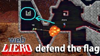 LIERO - passage2 - Defend The Flag webliero extended Gameplay/Let's Play
