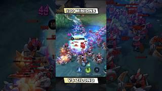 ZILONG VS 100 MINIONS #mlbb #shorts #zilong