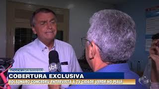 Bolsonaro concedeu entrevista exclusiva à TV Cidade Verde no Piauí; Veja