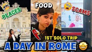 A DAY IN ROME | 1st Solo Trip️ | Italy | thejathangu