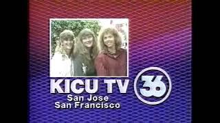 KICU (Independent) Station ID 1987 "I See You (ICU) TV 36!"