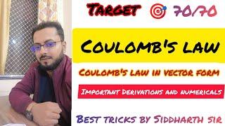 coulomb's law and its vector form class-12th physics