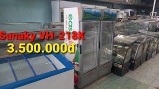 Sanaky VH-218K | Tủ mát 210 lít trưng bày nước ngọt, dành cho tạp hóa, cà phê, tủ nhỏ cửa kính