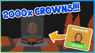 2000x CROWNS!!! + ISLAND 100!!! - roblox saber simulator update