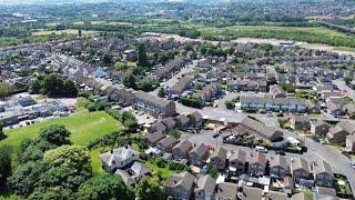 Birds Eye View In 4K Of Awsworth Village Nottingham