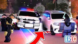 UNDERCOVER COP GETS HIT BY A CAR DURING PURSUIT! - ERLC Roblox Liberty County