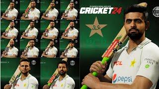 Cricket 24 Real Faces | Pakistan Cricket Team Official Licensed Players #cricket24