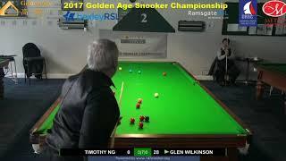 Glen Wilkinson Vs Timothy Ng, Final, 2017 Bexley RSL Golden Ages Group Snooker Championship