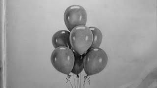 How to Draw Realistic Balloons | Realistic Balloons Sketch Tutorial for Beginners | Step by Step