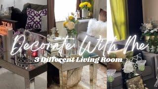 Decorating & Styling 3 Different Living Rooms • Modern Glam • Apartment Living • Room Transformation