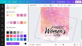 How to Create a Happy Women's Day Instagram Story in Canva | Step-by-Step Tutorial