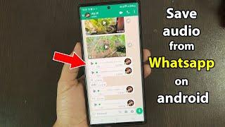 How to save whatsapp voice messages to gallery