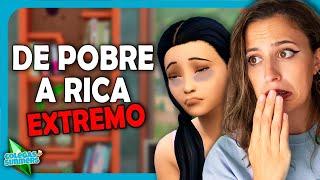 De POBRE a RICA en 30 MINUTOS  | Los Sims 4 en Español | #colegassimmers