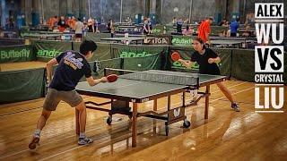 Alex Wu (2323) vs Crystal Liu (2295) // San Diego Paddle Palace Open - U19 Group Stage