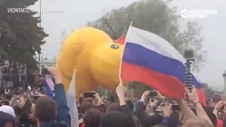 "Над толпою в Петербурге гордо реет"... желтая резиновая утка