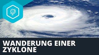 Wanderung einer Zyklone