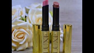 Avon Luxe Shine Brilliance lipsticks in Sequins Pink & Rose With Gold