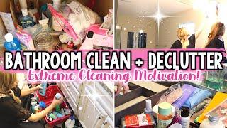 BATHROOM CLEAN & DECLUTTER WITH ME // CLEANING MOTIVATION 2020 | Jessica Elle