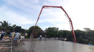 1st Floor Slab Concrete Done by putzmeister Concrete pump// cube test || Tokyo super mix cement-IMQS