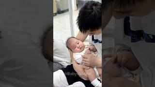 Baby vaccines action at hospital  and funny  #baby #love #cute #family #babygirl #happy #funny