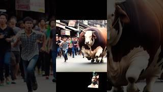 Sapi gemuk yang marah ditangkap dan dimakan polisi #cat #cow #cowvideos #cows #meowcat #kucing#remix