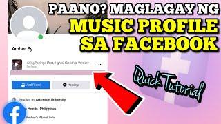 PAANO MAGLAGAY NG MUSIC PROFILE SA FACEBOOK 2023 | Riencyll Cabile