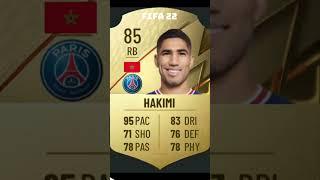 Every Hakimi FIFA/FC card #fypシ゚viral#fifa#psg#football#footballer#yullo#hakimi