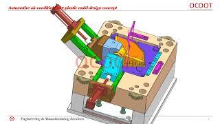 Automotive air condition inlet plastic mold design case by ocoot.com