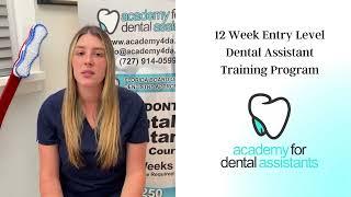 Student Testimonial - Academy for Dental Assistants Dental Assistant Training & Certification School