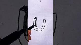 3D U Drawing #youtubeshorts #shorts