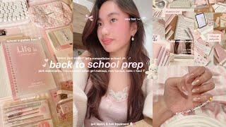 ︎ back to school prep with me  | new haircut, school supplies haul, vision board, nails, makeup