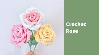 How to Crochet a Rose Flower | Beginner Crochet Tutorial