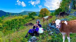 Happy life in a remote Turkish village at an altitude of two thousand meters