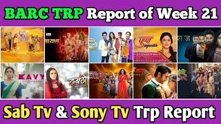 Sab Tv & Sony Tv BARC TRP Report of Week 21 : All 13 Shows Full Trp Report