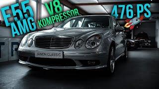 Mercedes Benz E 55 AMG V8 Kompressor mit V Max Aufhebung! | 476 PS | Jänen Classic