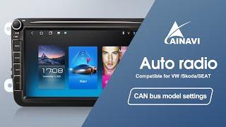 AAINAVI Android Auto Radio CAN bus Model settings