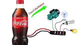 I Turn Coca Cola Drink into a Free 220v Battery, Lifetime Electricity