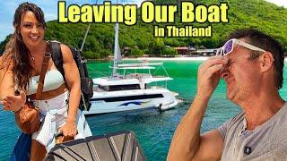 Leaving our boat in Thailand