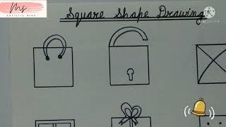 square shape drawing/drawing with square shape