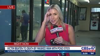 Man beaten to death by masked man with pogo stick