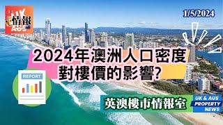 澳洲房地產2024年人口密度對價值的影響 | 最新澳洲樓市趨勢 | Corelogic Report ｜英澳樓市情報室｜