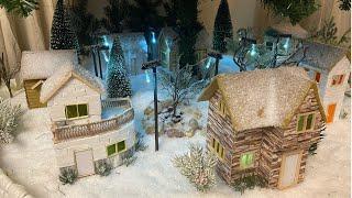 DIY CHRISTMAS VILLAGE  || SIMPLE AND EASY CHRISTMAS VILLAGE MADE FROM CARDBOARD