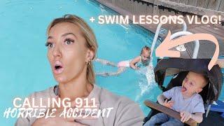 CALLING 911 FOR A TRAGIC ACCIDENT... + BLAKELYS FIRST SWIM LESSON