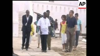 During a visit to Ghana, President Barack Obama visited the fortifications of Cape Coast Castle, con