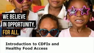 CDFI Funding for CED/CED-HFFI Projects