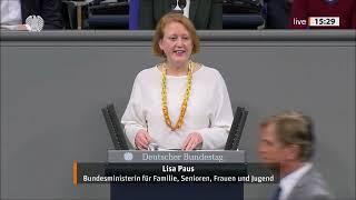 Der Parteilose Bundestag 18:01: 2023 Silvesterkrawalle Verlangen der CDUCSU Lisa Paus Familie Jugend